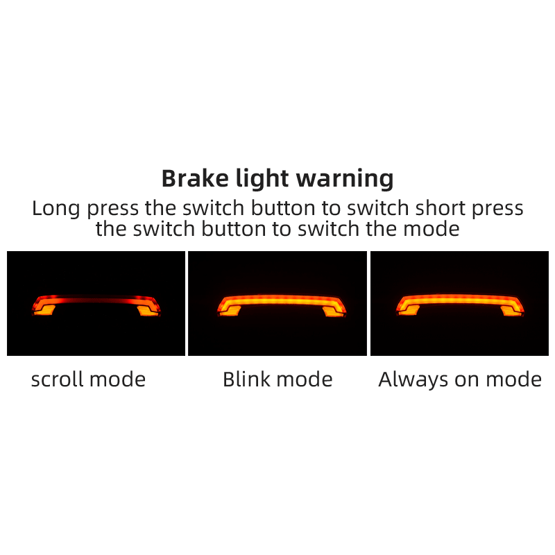 ROCKBROS LKWD-R1 Smart USB LED Fiets Achterlicht met Weglaser en Draadloze Afstandsbediening voor Veiligheid