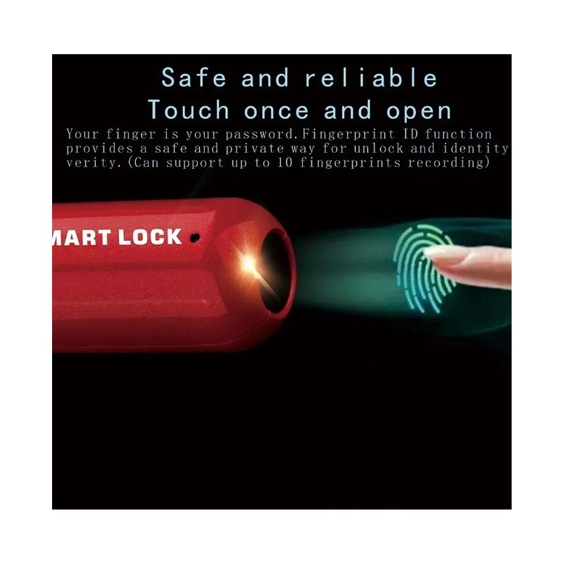 Mini-Vingerafdrukhangslot met USB Sleutelloze Toegang Elektronisch Lichtgewicht Ontwerp voor Reizen en Avontuur