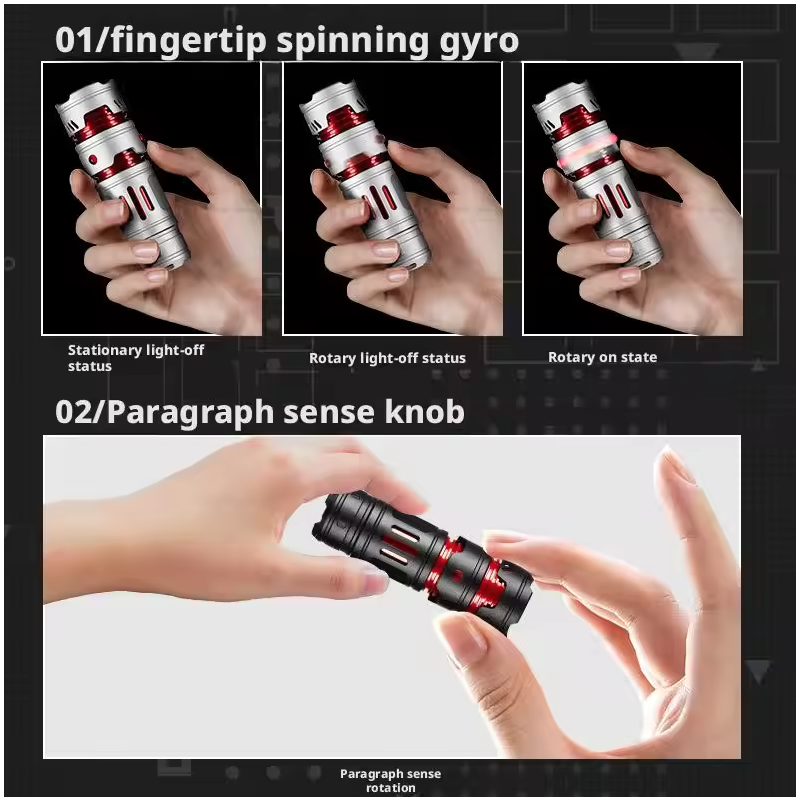 Mini EDC Zaklamp USB Oplaadbaar 1000 Lumen - Ultraklein Sleutelhanger Zaklamp Outdoor Kamperen