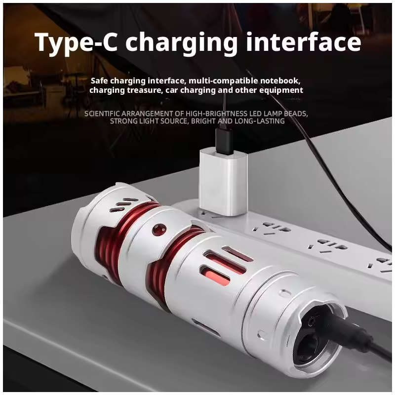 Mini EDC Zaklamp USB Oplaadbaar 1000 Lumen - Ultraklein Sleutelhanger Zaklamp Outdoor Kamperen