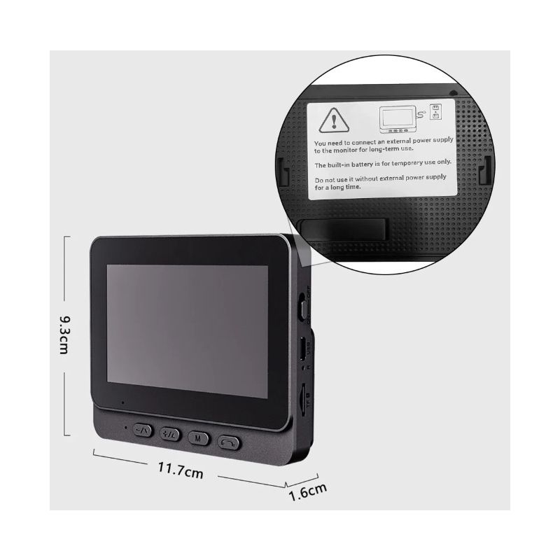 M12 Draadloze Video Deurbel met Video Intercom IR Nachtzicht 43'' IPS Scherm voor Verbeterde Huisbeveiliging