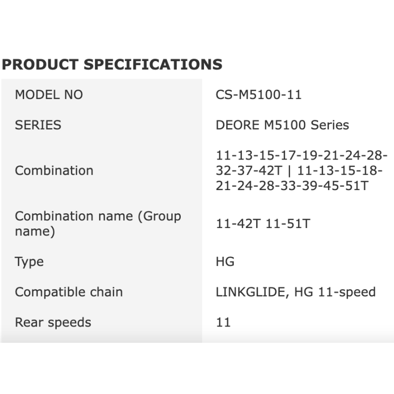 Upgrade je mountainbike met Shimano Deore CS M5100 11 Speed cassettetandwiel MTB HYPERGLIDE innovatie 11-51T