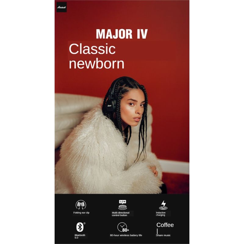 MARSHALL Major III draadloze Bluetooth-koptelefoon diepe bas opvouwbaar ideaal voor muziek en gaming Bluetooth 5.0