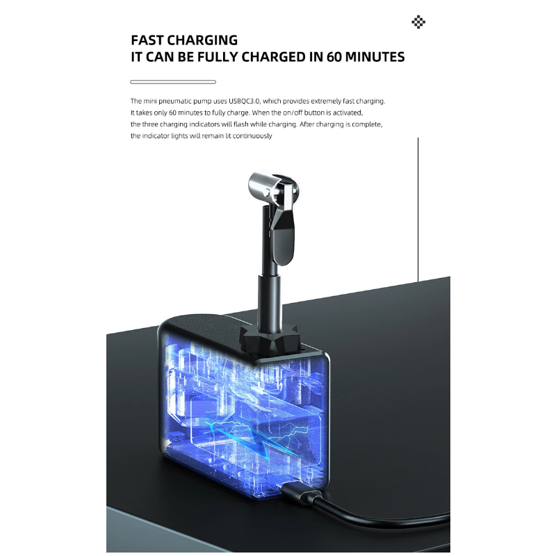 Mini fietspomp draagbare elektrische luchtpomp met oplaadbare batterij hoge precisie druksensor fietsers ideaal