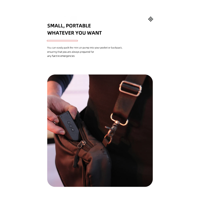 Mini fietspomp draagbare elektrische luchtpomp met oplaadbare batterij hoge precisie druksensor fietsers ideaal