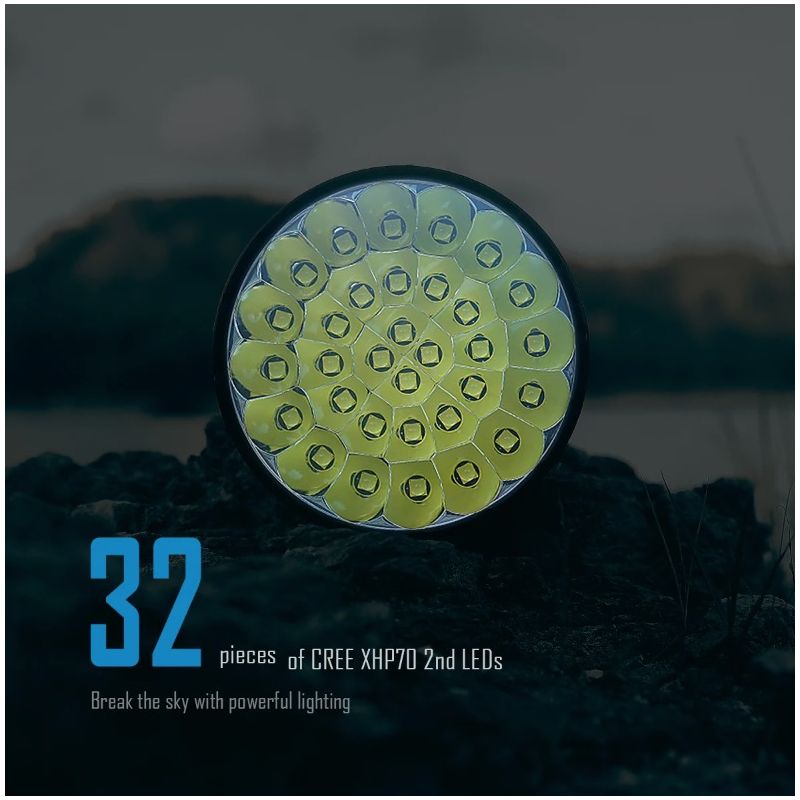 IMALENT MS32 krachtige LED zaklamp 200000 lumen ideaal voor zoek en reddingsoperaties duurzame buitenverlichting