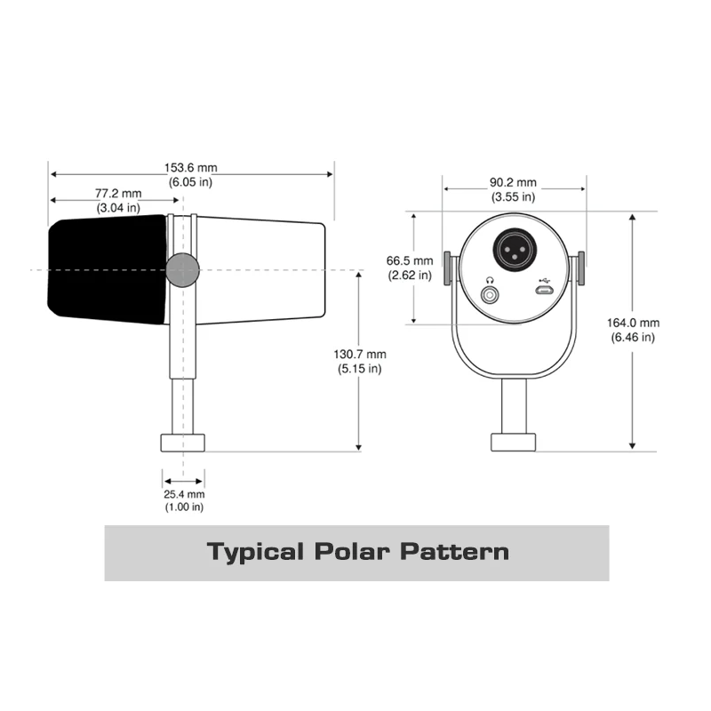 MV7 Professionele Dynamische Microfoon voor Podcasten Hoogwaardige Geluid en Veelzijdige Connectiviteit
