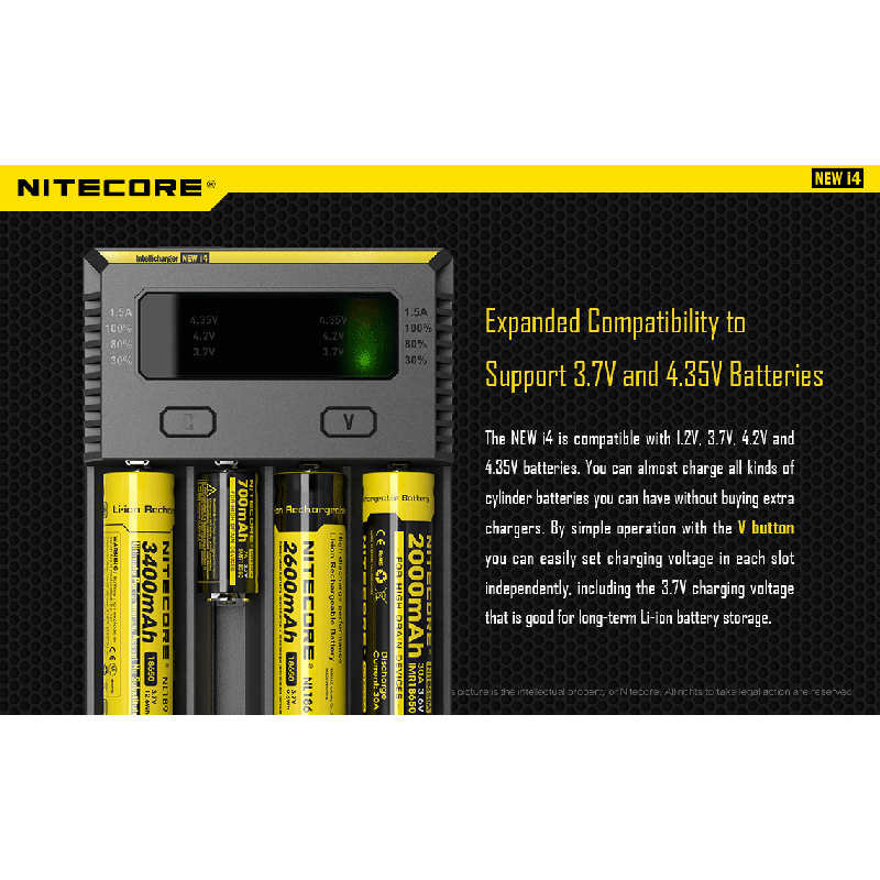 NITECORE NIEUWE I4 Li-ion batterijlader geavanceerde functies duurzame en gebruiksvriendelijke ladertechnologie
