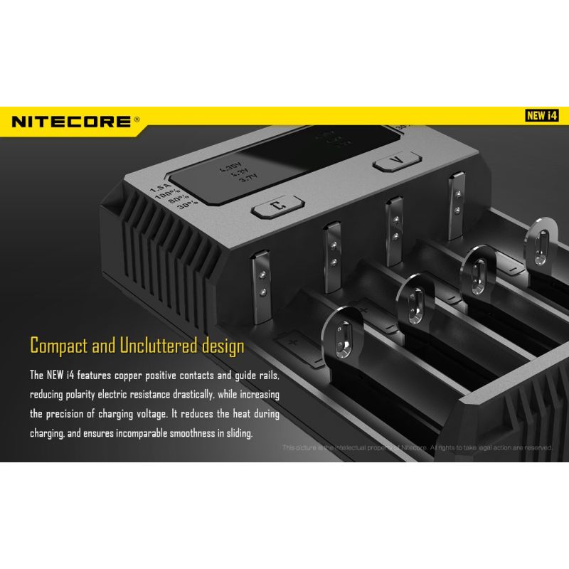 NITECORE NIEUWE I4 Li-ion batterijlader geavanceerde functies duurzame en gebruiksvriendelijke ladertechnologie