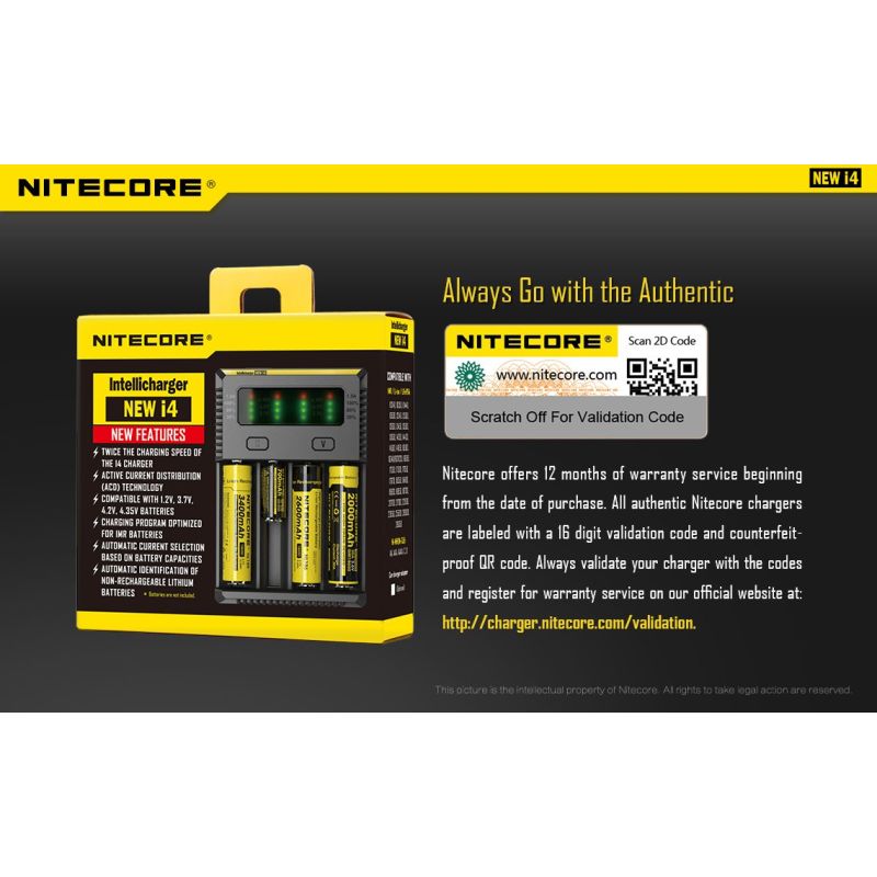 NITECORE NIEUWE I4 Li-ion batterijlader geavanceerde functies duurzame en gebruiksvriendelijke ladertechnologie