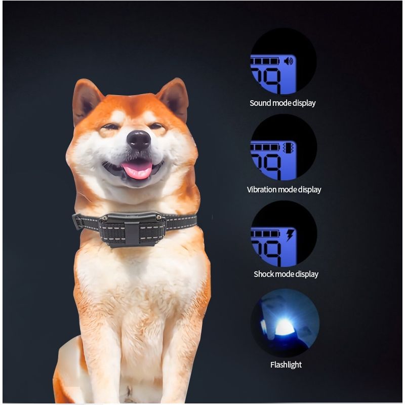 Waterdichte oplaadbare 800m Elektrische Hondentrainingshalsband met LCD-display Verstelbare Trainingsmodi