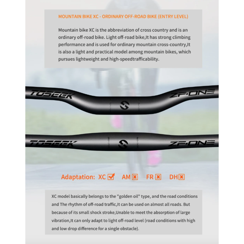 TOSEEK ZF-ONE MTB carbon stuur 31.8mm 580-760mm lichtgewicht mat zwart perfect voor fietsupgrade en prestaties