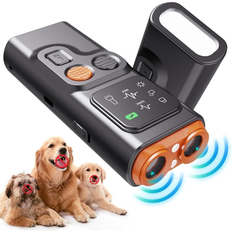 Bark Guard: Anti-blafapparaat met HD display & LED zaklamp voor diervriendelijke honden training