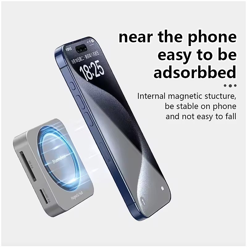 Blueendless M.2 NVMe SSD Docking Station - Magnetisch, Draagbaar, 10Gbps, 100W PD, 4K60Hz HDMI & Kaartlezer