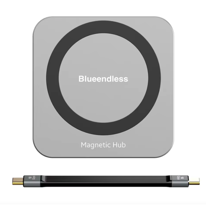 Blueendless M.2 NVMe SSD Docking Station - Magnetisch, Draagbaar, 10Gbps, 100W PD, 4K60Hz HDMI & Kaartlezer