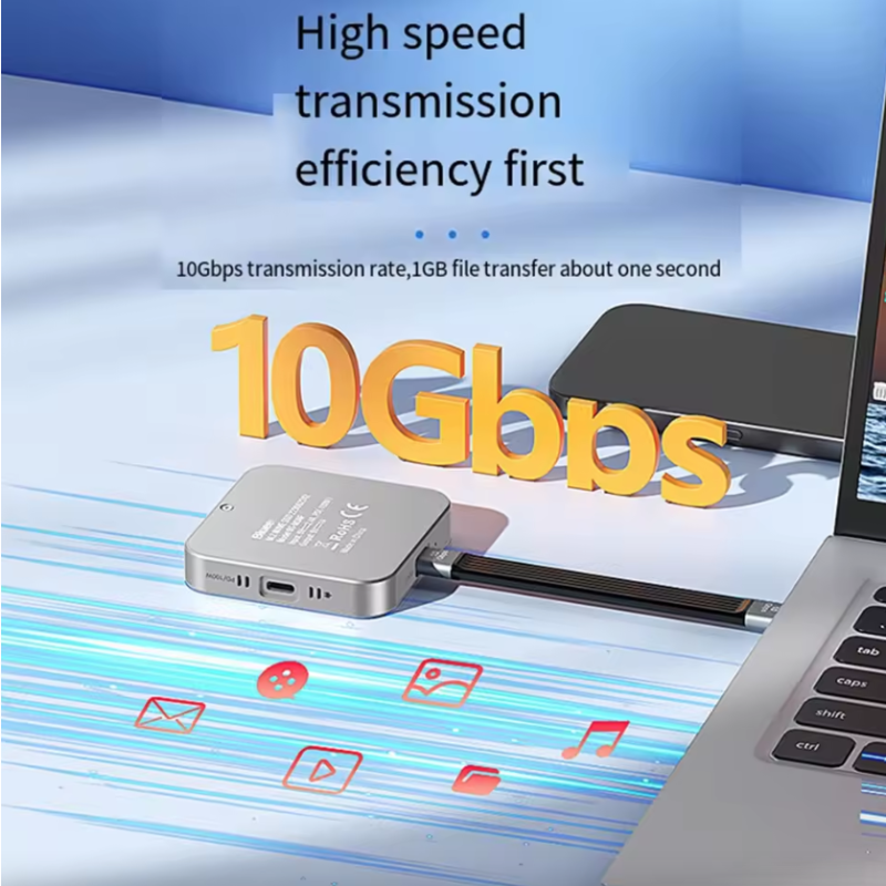 Blueendless M.2 NVMe SSD Docking Station - Magnetisch, Draagbaar, 10Gbps, 100W PD, 4K60Hz HDMI & Kaartlezer