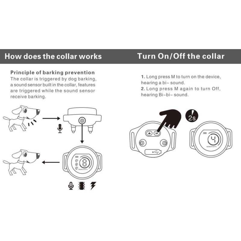 Kleurscherm Stopper Trainer voor Anti Blaffende Honden blafdetectie-algoritme en humane hondentraining