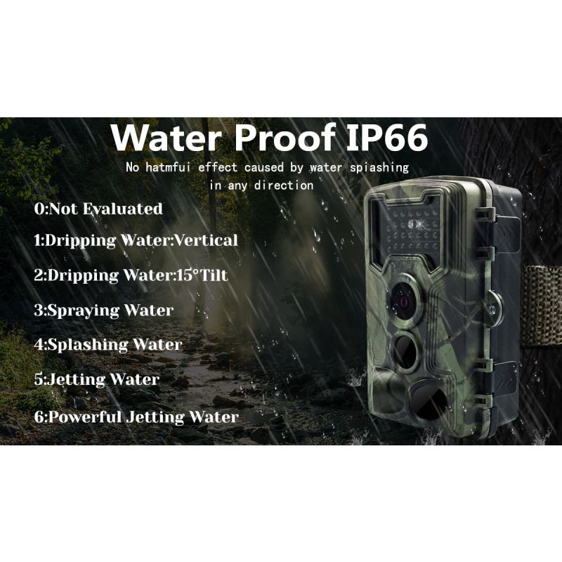 PR1000 Jachtcamera 36MP HD Wildlife Camera Infrarood Nachtzicht Bewegingsdetectie Outdoor Jachtuitrusting