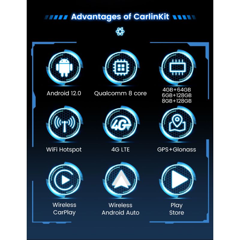 CarlinKit CarPlay Ai Box QCM6125 Android 13 Verbeter uw fabrieksgeïnstalleerde CarPlay draadloze connectiviteit
