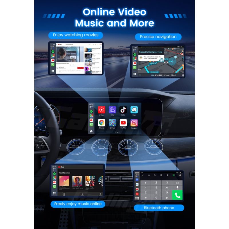 CarlinKit CarPlay Ai Box QCM6125 Android 13 Verbeter uw fabrieksgeïnstalleerde CarPlay draadloze connectiviteit