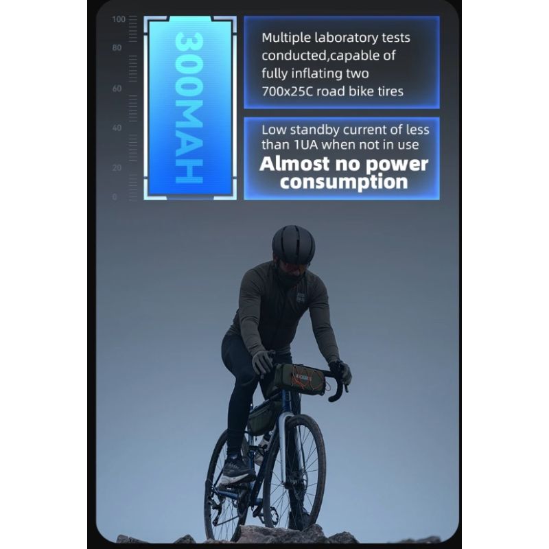 ROCKBROS fietspomp draagbare mini elektrische luchtpomp 100PSI oplaadbaar voor auto fiets motorfiets