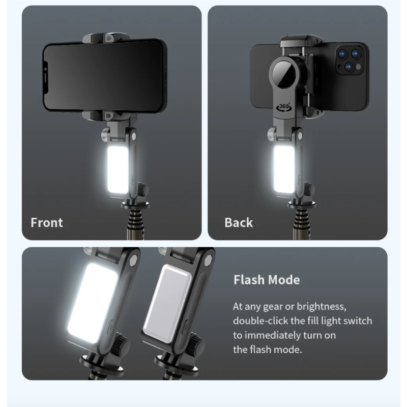 Q18 Selfie Stick 360 graden rotatie gimbal-stabilisator mobiele fotografie gadget met slimme tracking