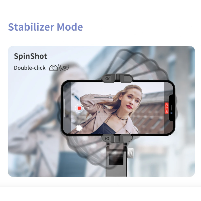 Q18 Selfie Stick 360 graden rotatie gimbal-stabilisator mobiele fotografie gadget met slimme tracking
