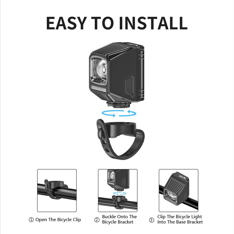 SMILING SHARK Hangende Fietskoplamp EVO1700 USB-C Oplaadbaar LED Fietsverlichting met Meerdere Verlichtingsstanden