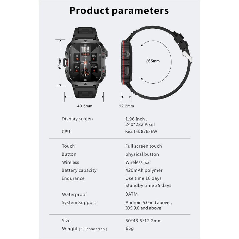 QX11 Smart Horloge Mannen | 1.96