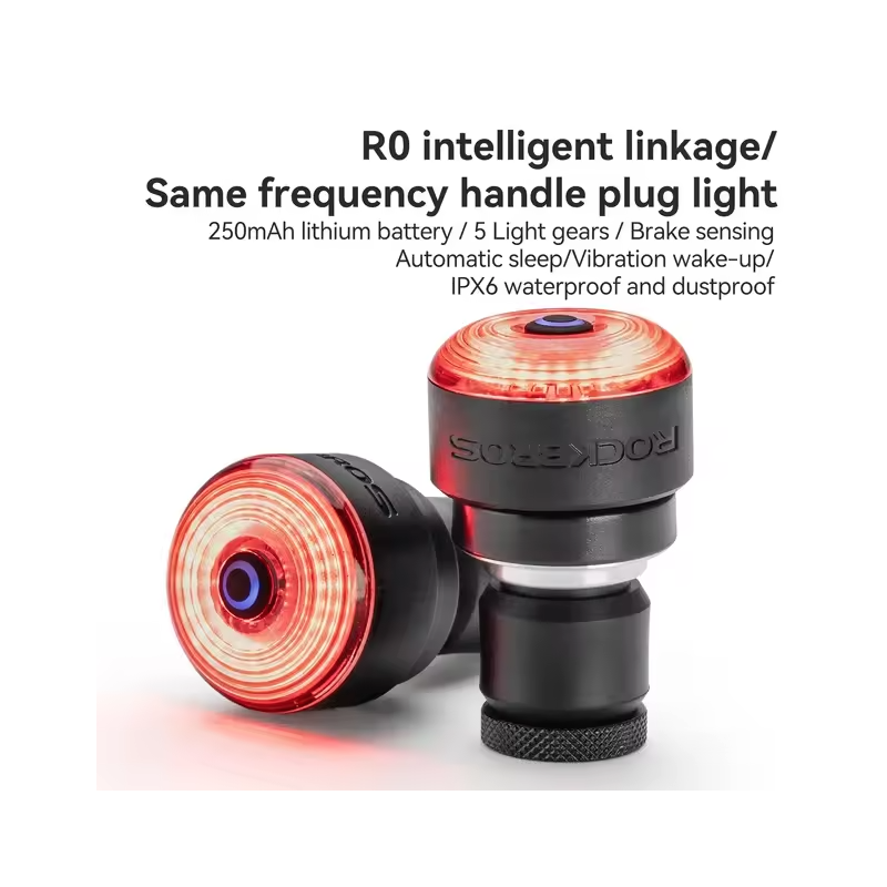 ROCKBROS R0 Stuurplug Fietslicht Type-C | Compact Achterlicht voor MTB & Racefiets Zichtbaarheid