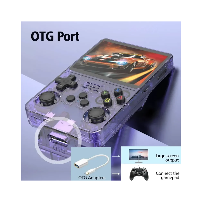 R36S Retro draagbare console 3,5 inch IPS-scherm Linux-systeem klassieke games MAME N64 10000 games