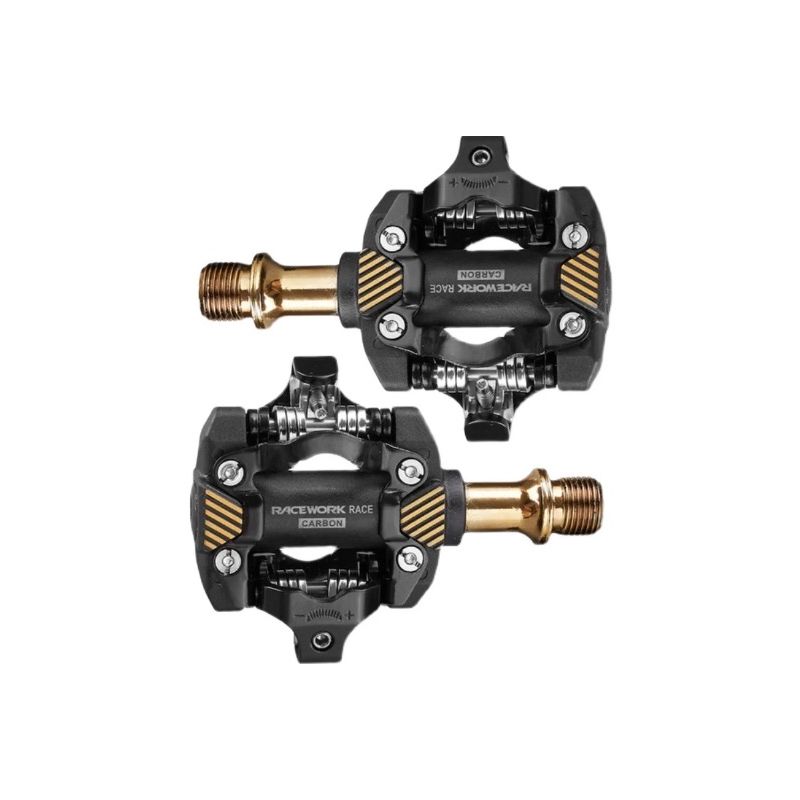 RACEWORK MTB Zelfsluitende SPD Pedalen Duurzaam Chroomstaal Lichtgewicht Comfortabel Fietsaccessoires
