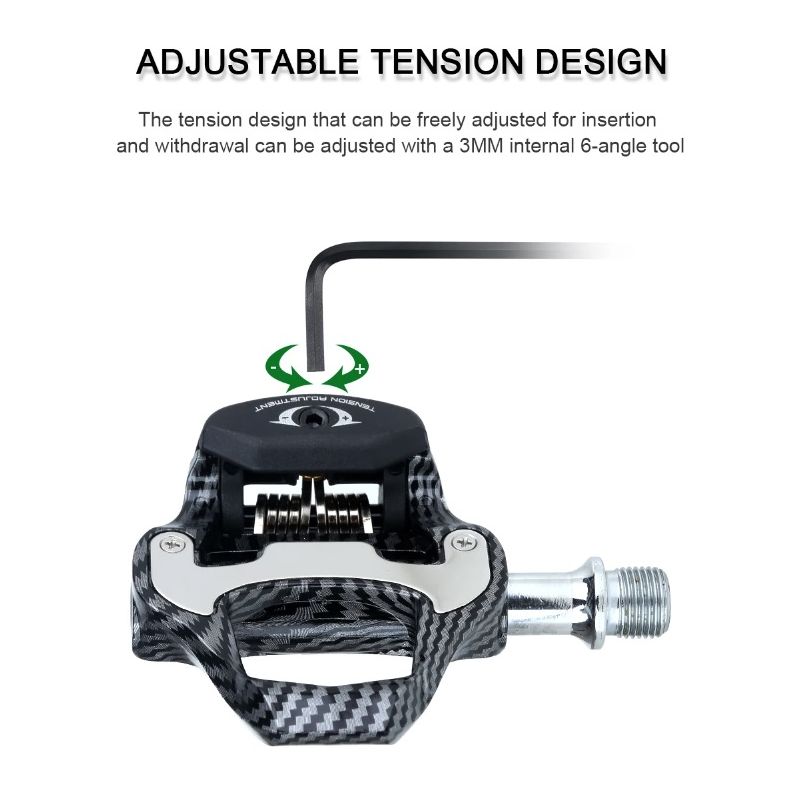 RACEWORK Racefiets Pedaal Koolstofvezel Ultra Licht Lagers SPD Keo Compatibel Professionele Fietsaccessoires