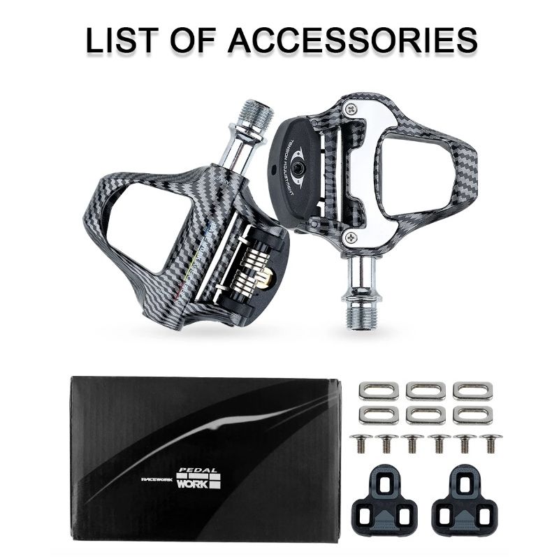 RACEWORK Racefiets Pedaal Koolstofvezel Ultra Licht Lagers SPD Keo Compatibel Professionele Fietsaccessoires