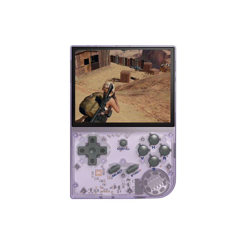 ANBERNIC RG35XX Retro Handheld Game Console 3.5 Inch IPS Touchscreen Paars Linux OS Nostalgische spellen