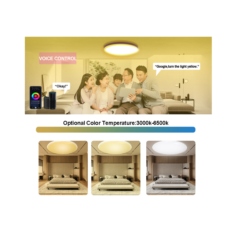 24W Tuya Zigbee Slimme Plafondlamp Energiezuinig RGBCW Led voor Woonkamer Alexa Stembediening Slim Huis