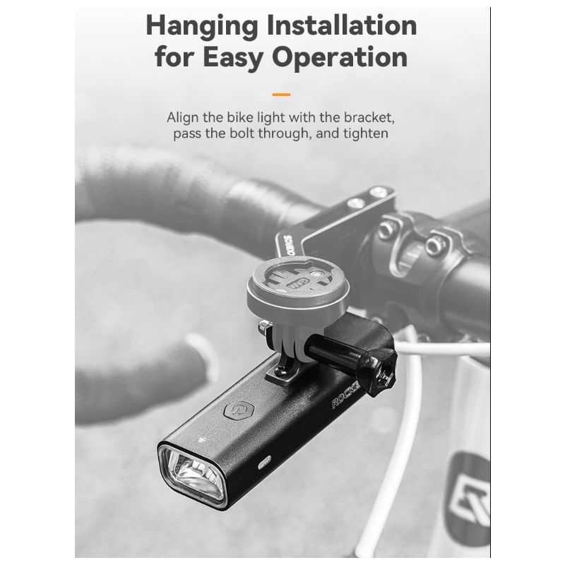 ROCKBROS RHL-1000LUMEN fietskoplamp hoge helderheid regendicht LED Type-C oplaadbaar voor mountainbikers en forenzen