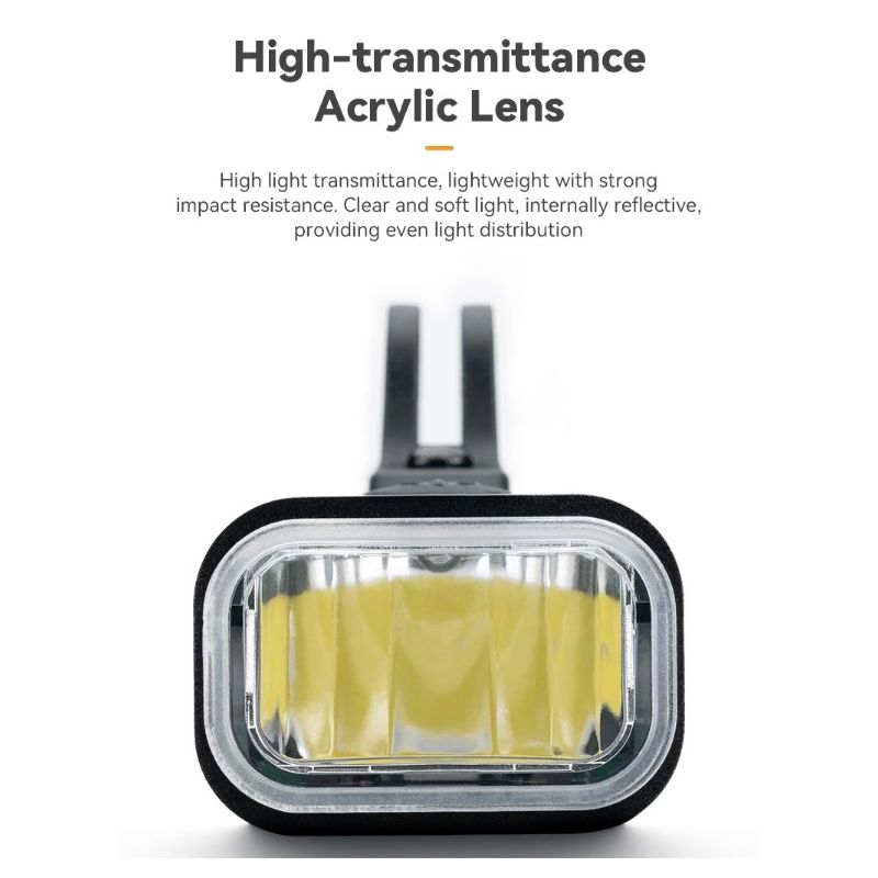 ROCKBROS RHL-1000LUMEN fietskoplamp hoge helderheid regendicht LED Type-C oplaadbaar voor mountainbikers en forenzen