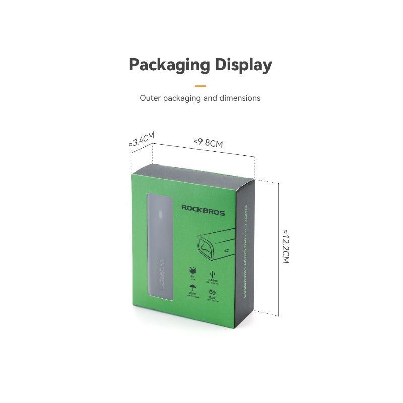 ROCKBROS RHL-1000LUMEN fietskoplamp hoge helderheid regendicht LED Type-C oplaadbaar voor mountainbikers en forenzen
