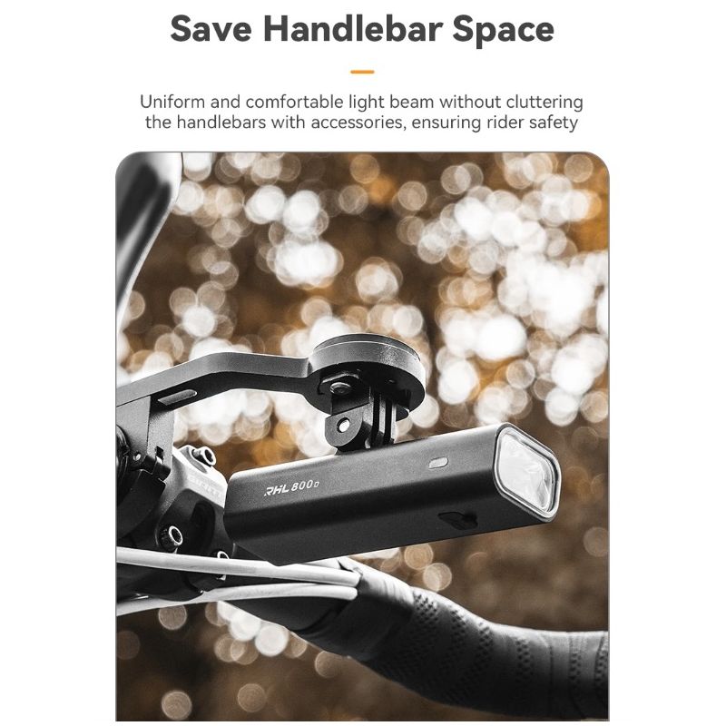 ROCKBROS RHL-1000LUMEN fietskoplamp hoge helderheid regendicht LED Type-C oplaadbaar voor mountainbikers en forenzen