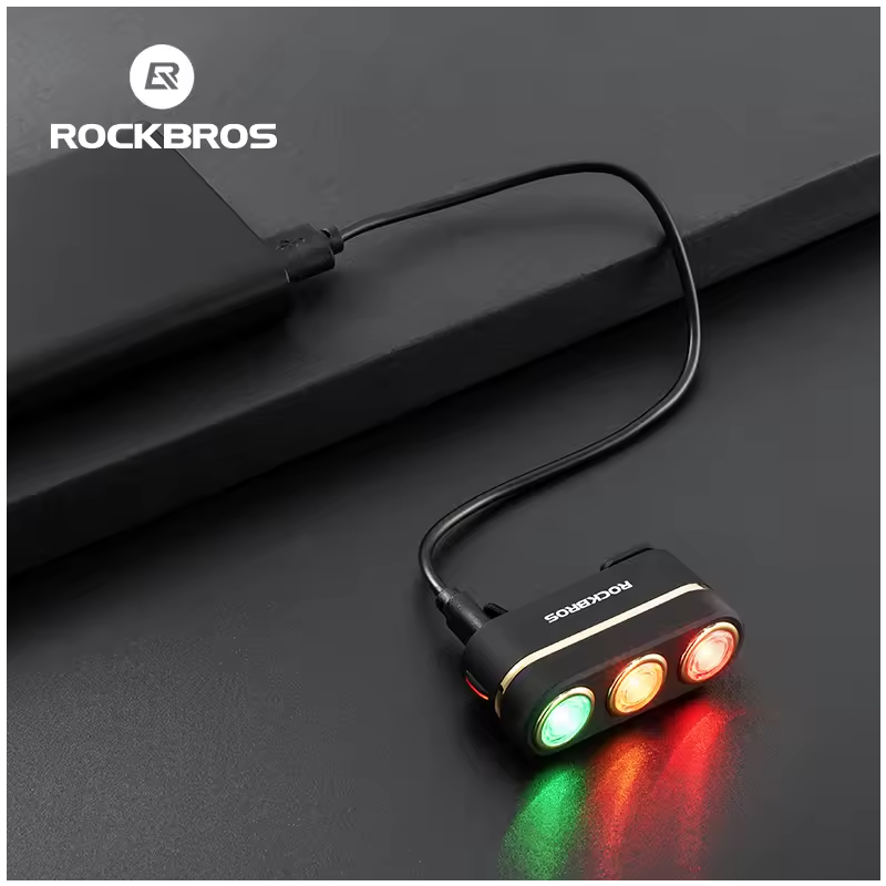 ROCKBROS Smart Fiets Achterlicht - Remdetectie, IP64 Waterdicht & Type-C Opladen voor Veilig Nachtfietsen