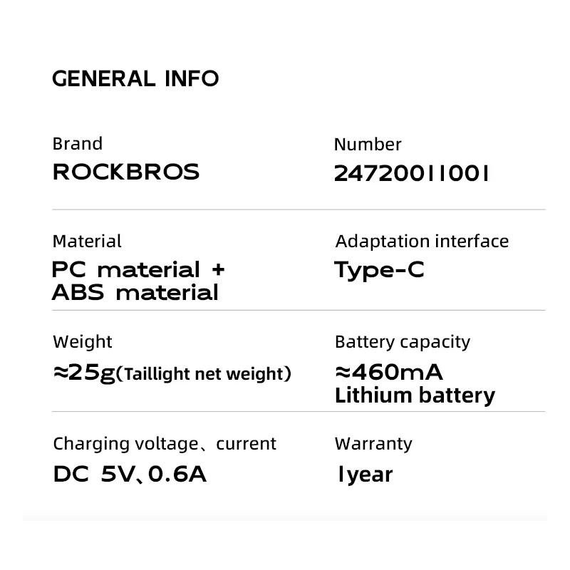 ROCKBROS Smart Fiets Achterlicht - Remdetectie, IP64 Waterdicht & Type-C Opladen voor Veilig Nachtfietsen