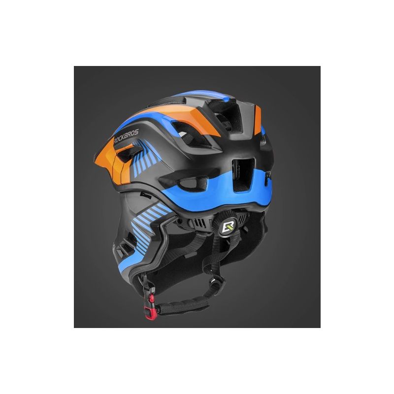 ROCKBROS kinderfietshelm afneembaar volledig gezicht integraal gegoten MTB helm voor avontuurlijke sporten