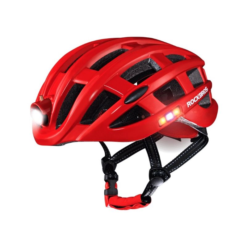 ROCKBROS lichte fietshelm ultralichte helm met geïntegreerde veiligheidsverlichting en USB-oplading fietsaccessoires