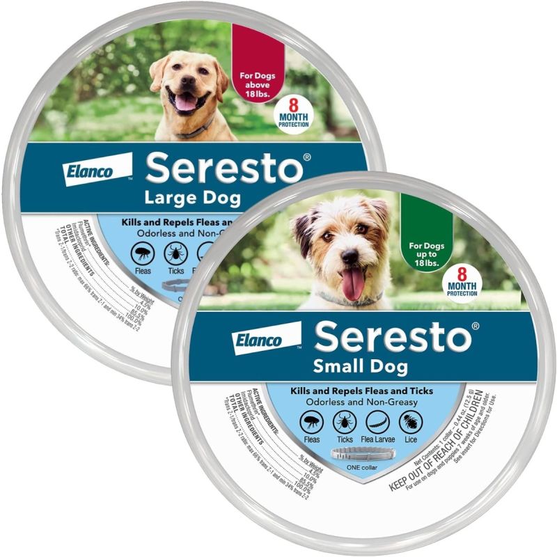 Seresto Grote hond, door dierenartsen aanbevolen vlooien- en tekenbehandeling en -preventiehalsband 8 maanden bescherming