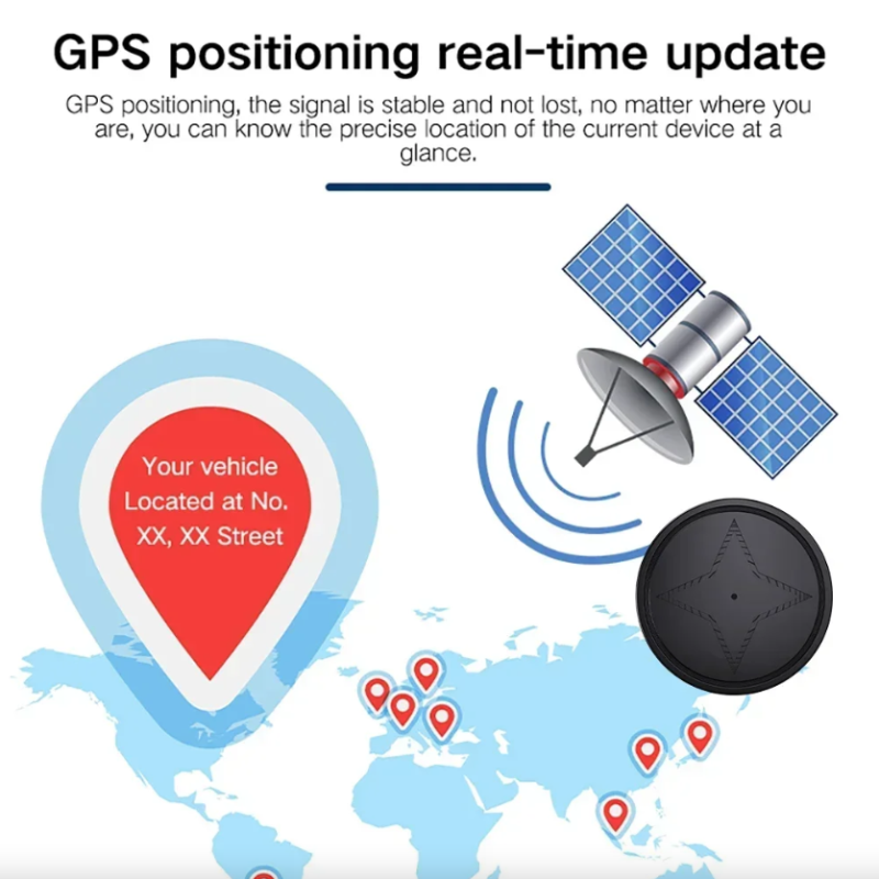 Mini GPS Tracker Sterke Magnetische Bevestiging Auto Tracker Vrachtwagen Realtime Locator Langdurige Batterijduur