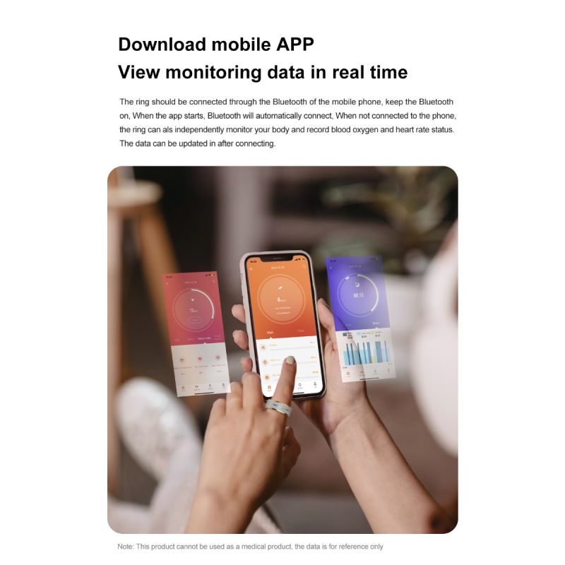 Multifunctionele Slimme Ring Stijlvol Accessoire Gezondheidsmonitoring Hartslag Slaapkwaliteit Lange Batterijduur