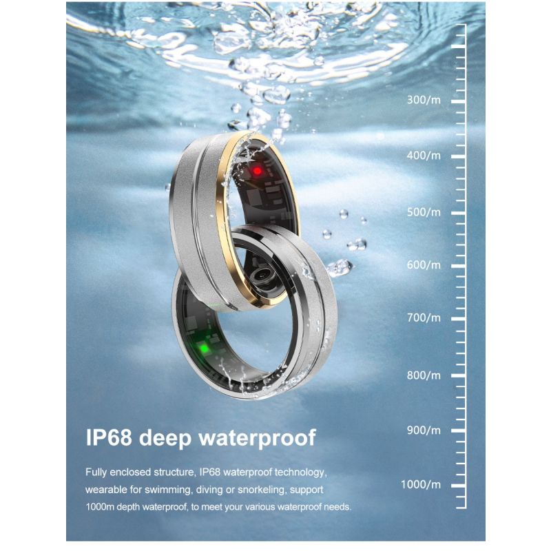 Multifunctionele Slimme Ring Stijlvol Accessoire Gezondheidsmonitoring Hartslag Slaapkwaliteit Lange Batterijduur