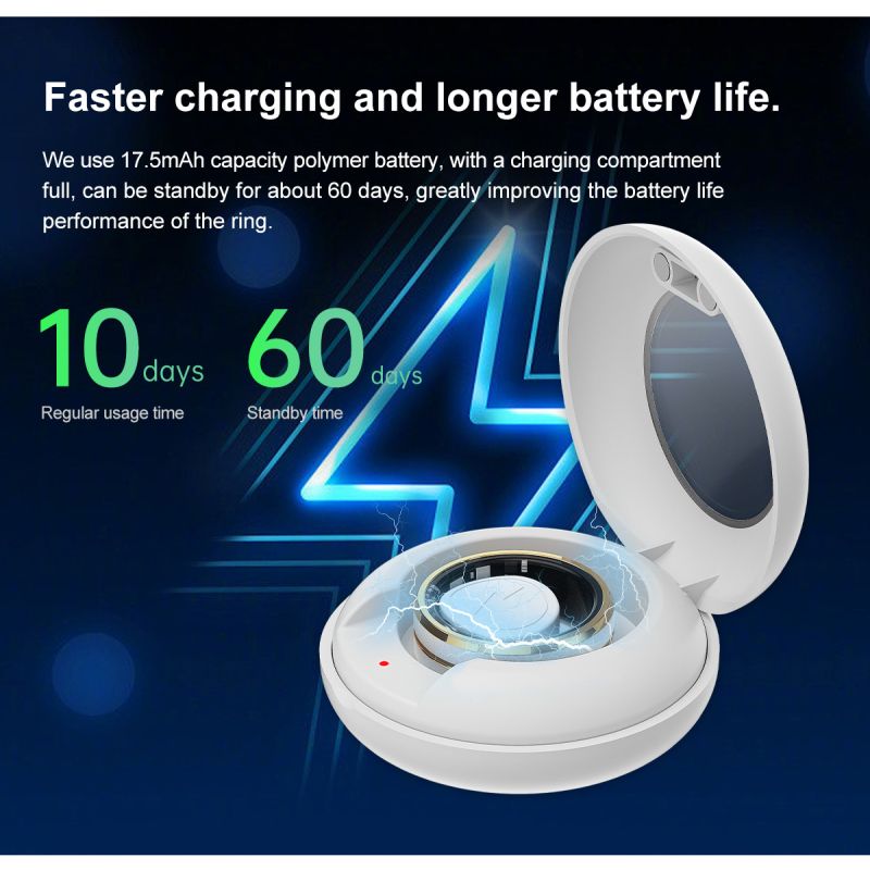 Multifunctionele Slimme Ring Stijlvol Accessoire Gezondheidsmonitoring Hartslag Slaapkwaliteit Lange Batterijduur