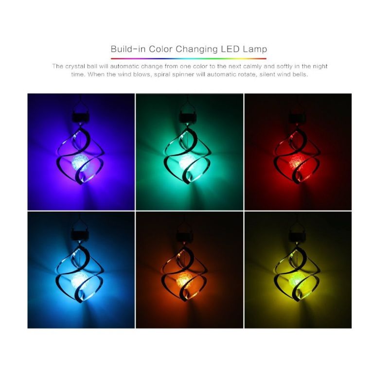 Zonne-verlichting Windgong Hanglamp Kleurveranderend LED-licht Weerbestendig Milieuvriendelijk Tuindecoratie